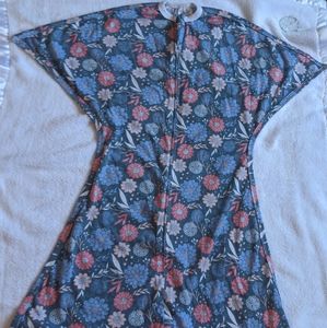 Zipadee-zip medium denim flowers